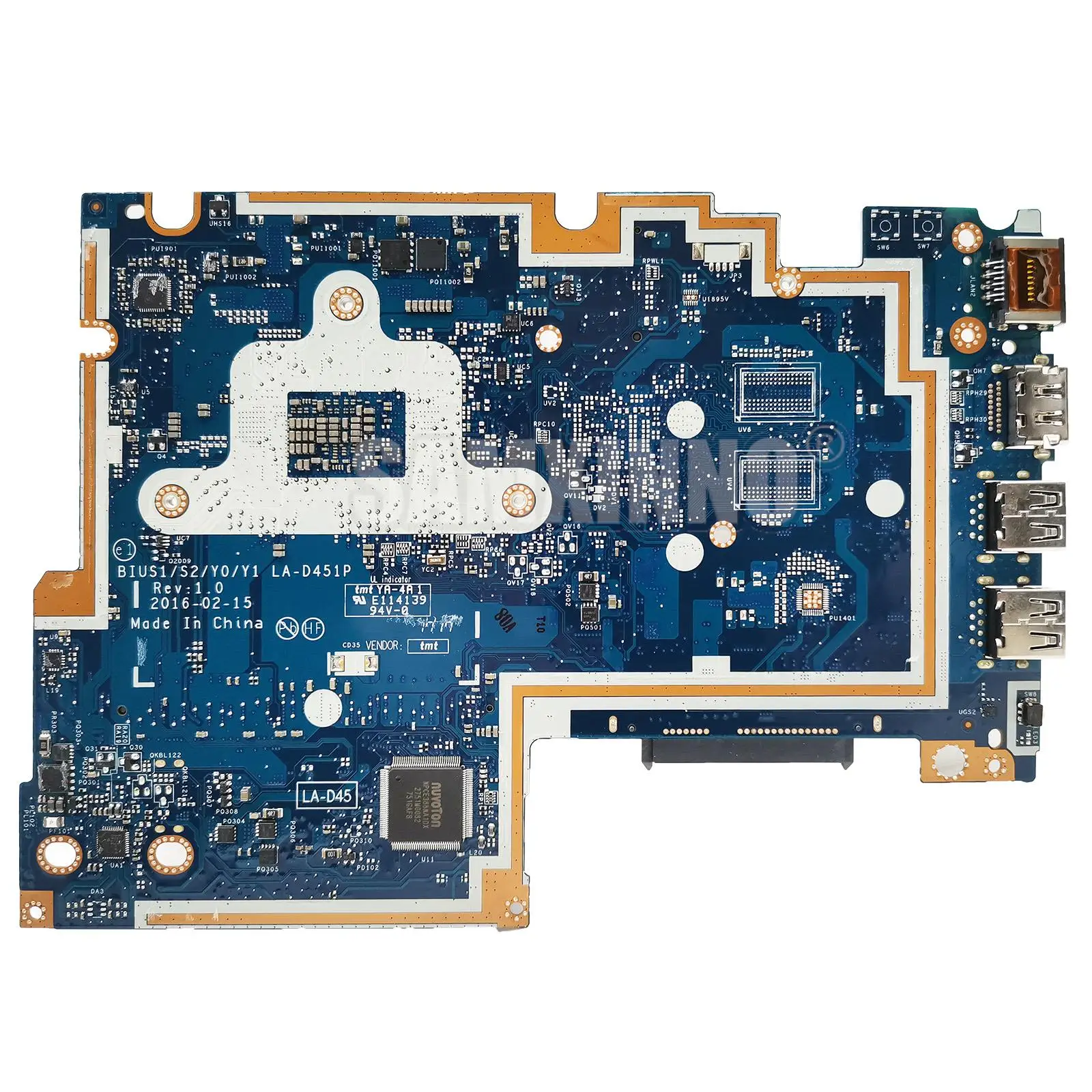 Imagem -03 - Placa-mãe La-d451p para Laptop Lenovo Flex41470 Yoga 510-14isk com 4405u i3 i5 i7 Cpu Ddr4 5b20n07672 5b20l45883