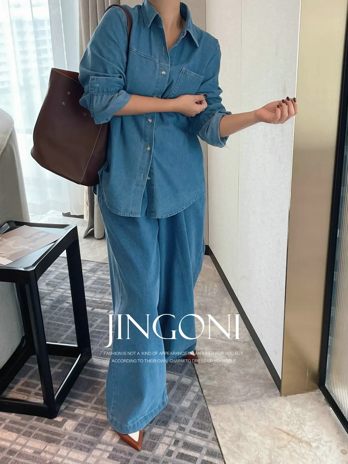 Denim Shirts Blouses Woman Clothing 2024 Autumn Fall Y2K Korean Fashion Style New Elegant Long Sleeve Tops Oversize Crop Casual