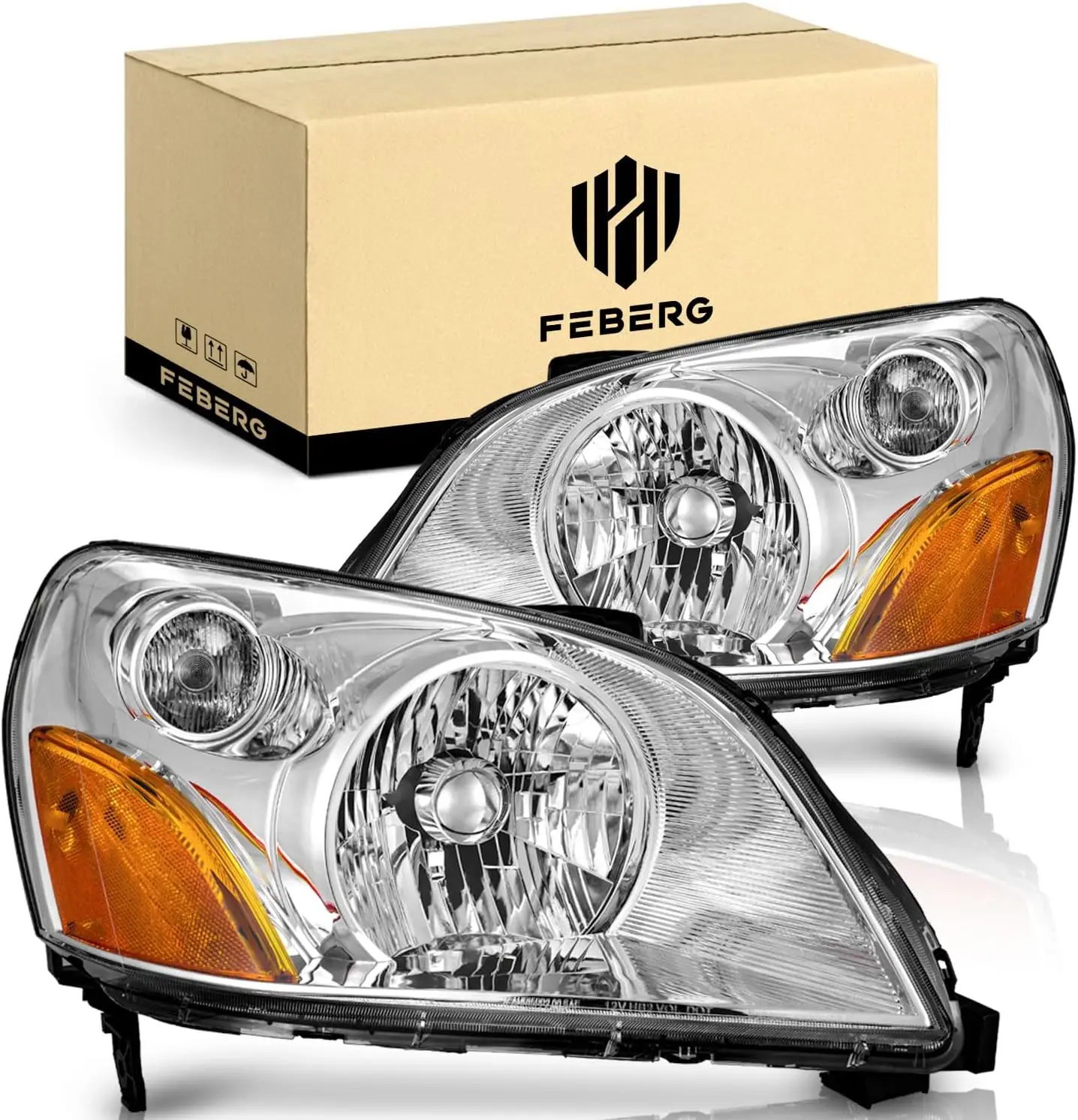 

[Защита от пожелтения в стиле OE для Honda Pilot EX-L 2004-2005 годов, для пилотной субмодели 2003-2005 годов: пара фар EX, LX с хромированным корпусом