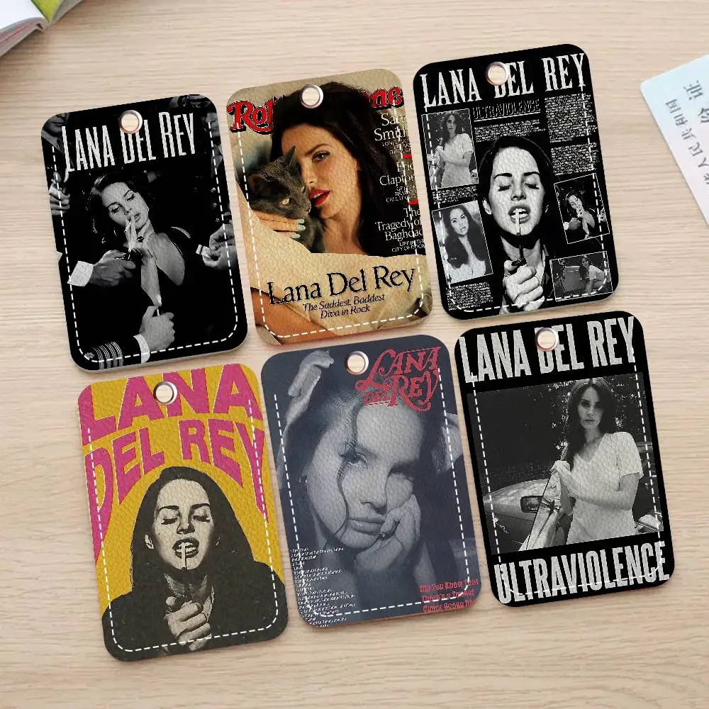 

Держатель для карт Singer L-Lana Del Rey, подходит для банковских, деловых и рабочих карт, держатель для кредитных и идентификационных карт, держатель для бейджей, брелок для ключей