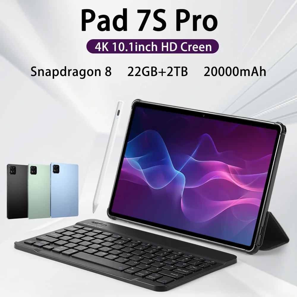 

NEW Original Pad 7S Pro Global Version Tablet PC 10.1inch 20000mAh Android 15 22GB+2TB Snapdragon8gen3 Dual SIM WIFI 5G GPS Kids