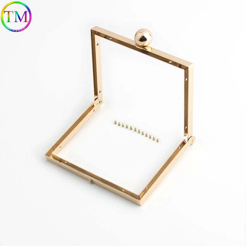 1/4/8PCS 10cm/11cm/16.5cm Gold Alloy Bag Handle Kiss Clasp Buckle Wallet Purse Frame Handbag Frame Ring Bags Clutch Handle