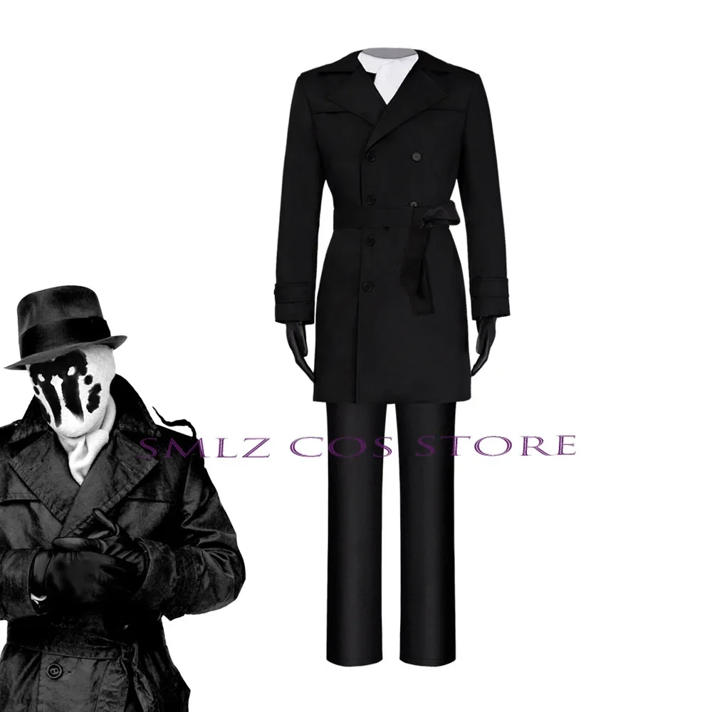 Anime Rorschach Cosplay Anime Walter Kovacs Cosplay Uniform Suit for Reggie Long Outift Halloween Party Play Costume