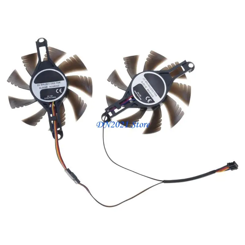 F3KE Cooling Graphics Fan 80mm 4PIN for RX580 2048 Cooling Fan Management Accessory