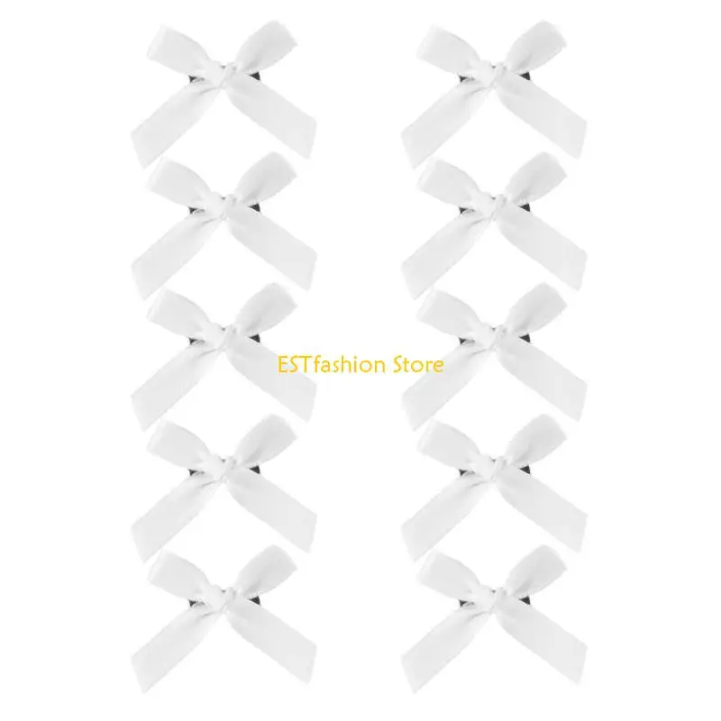 

Y5GC 10 шт., детские маленькие заколки для волос с бантом, однотонные ленты, стили, заколки для волос для вечеринок и подарков