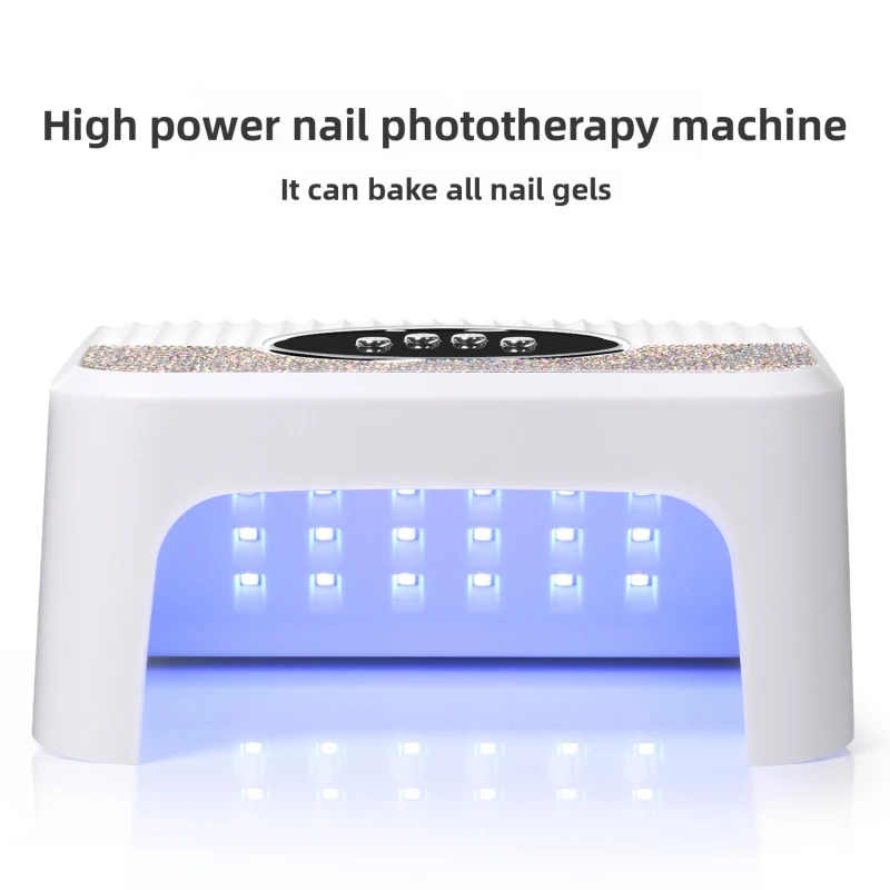 مصباح مانيكير جديد كبير المساحة، مجفف أظافر مزدوج اليد عالي الطاقة، سريع الجفاف، مصباح علاج بالضوء غير الداكن #3