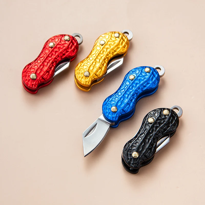 Mini-Klappmesser, Exquisites Edelstahlmesser, Tragbarer Outdoor-Schlüsselanhänger, Portabel und Abnehmbar, Expresslieferung – Detail 3
