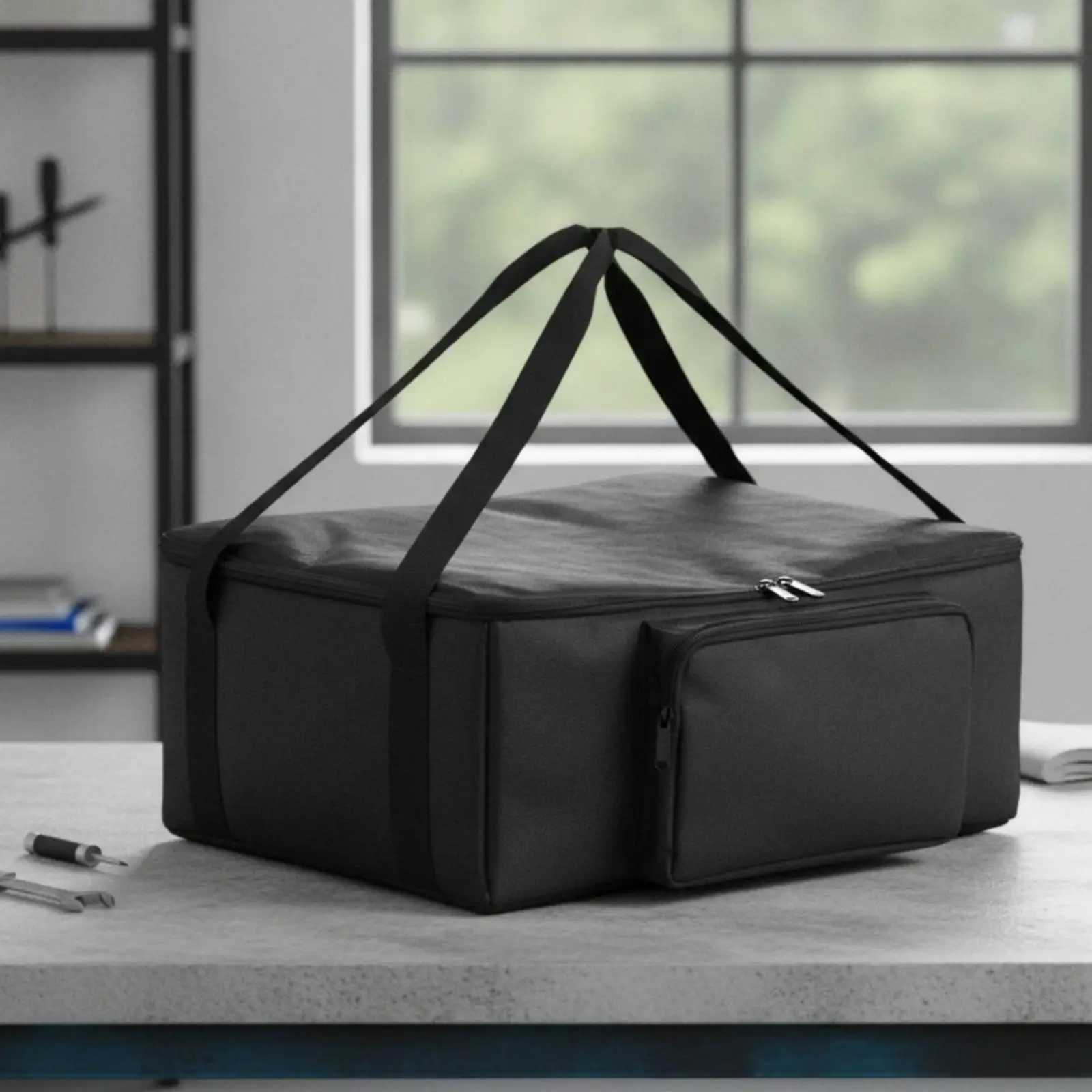 Portable Printer Case Oxford Fabric Carrying Bag Accessory Organizer for Printer and Office Device