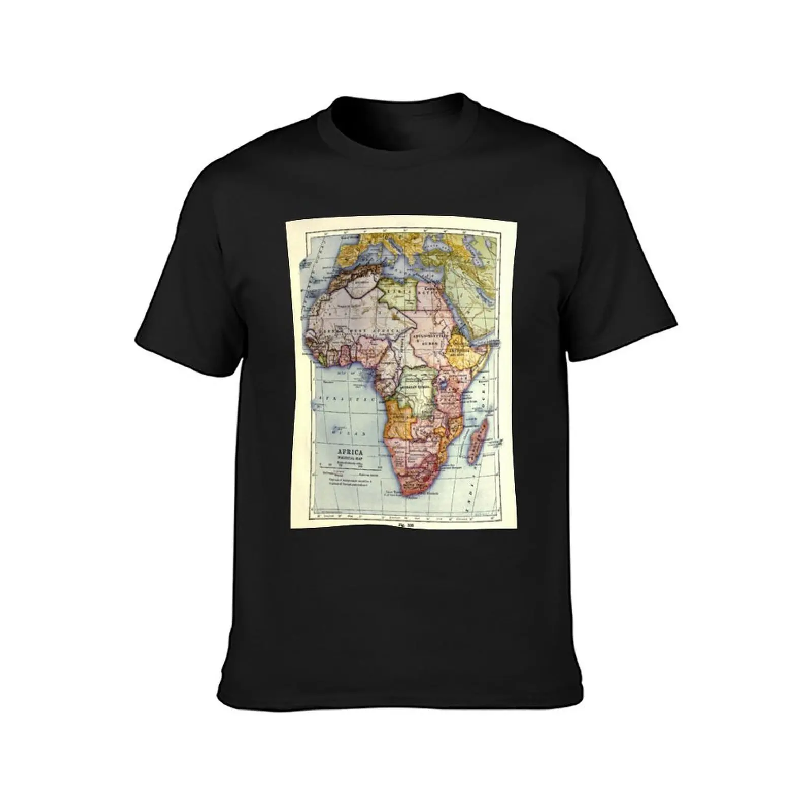 Vintage Africa Map (1921) T-Shirt summer top tops aesthetic clothes heavyweights mens t shirts pack