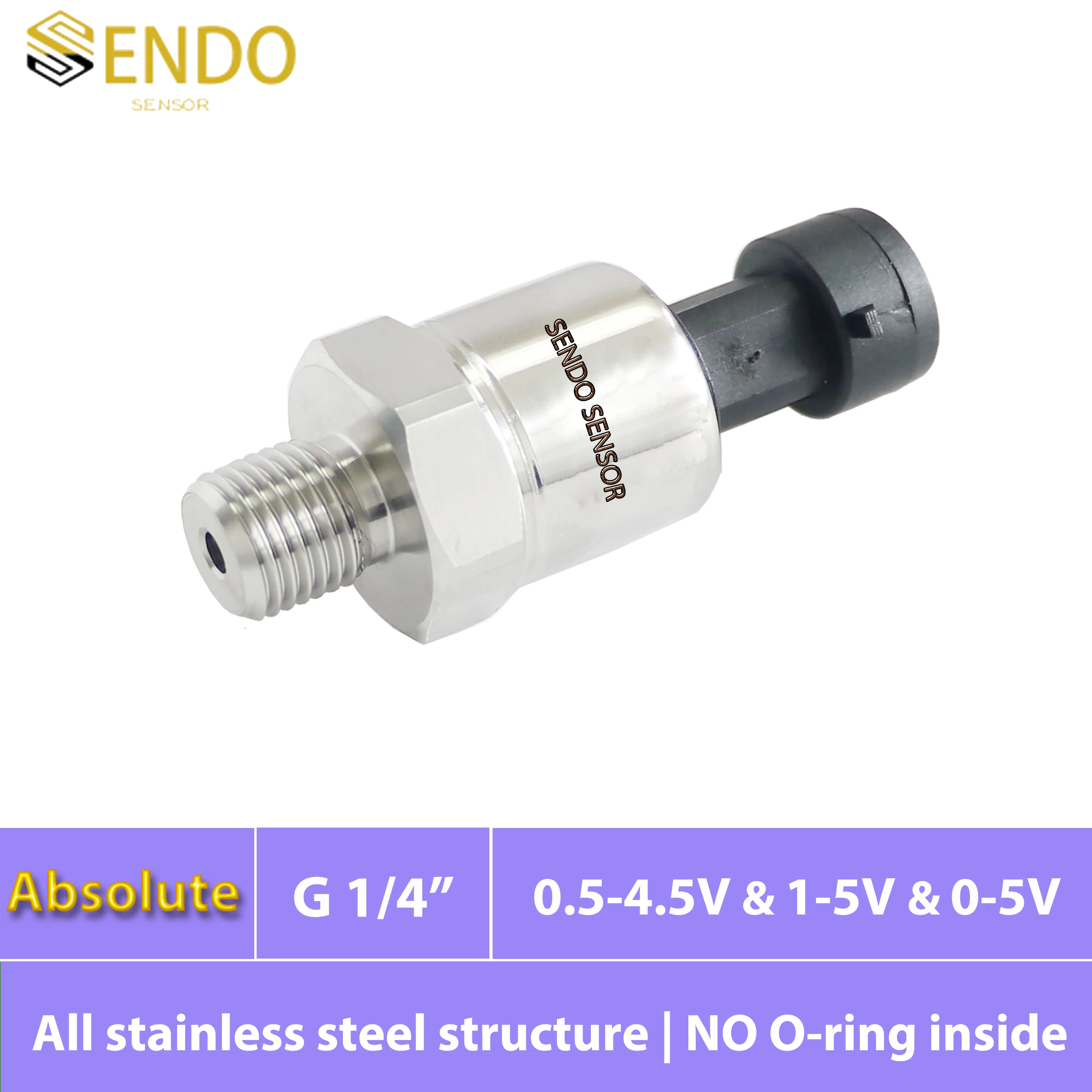 

Isolated pressure sensor 0.5 4.5V 0 5V 1 to 5V output absolute 10bar 150psi 1 bar 15psia 75 psia 200kpa 1.6mpa abs G1 4 thread