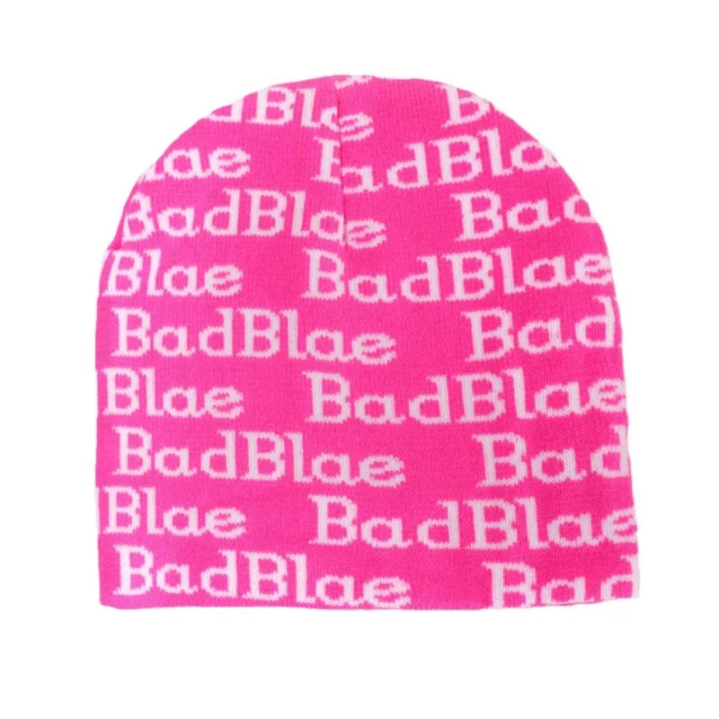 Men and Women Beanie Hat Winter New Fashion Design Knitted Letters Outdoor Warm and Comfortable Blue Black Beanie Hat