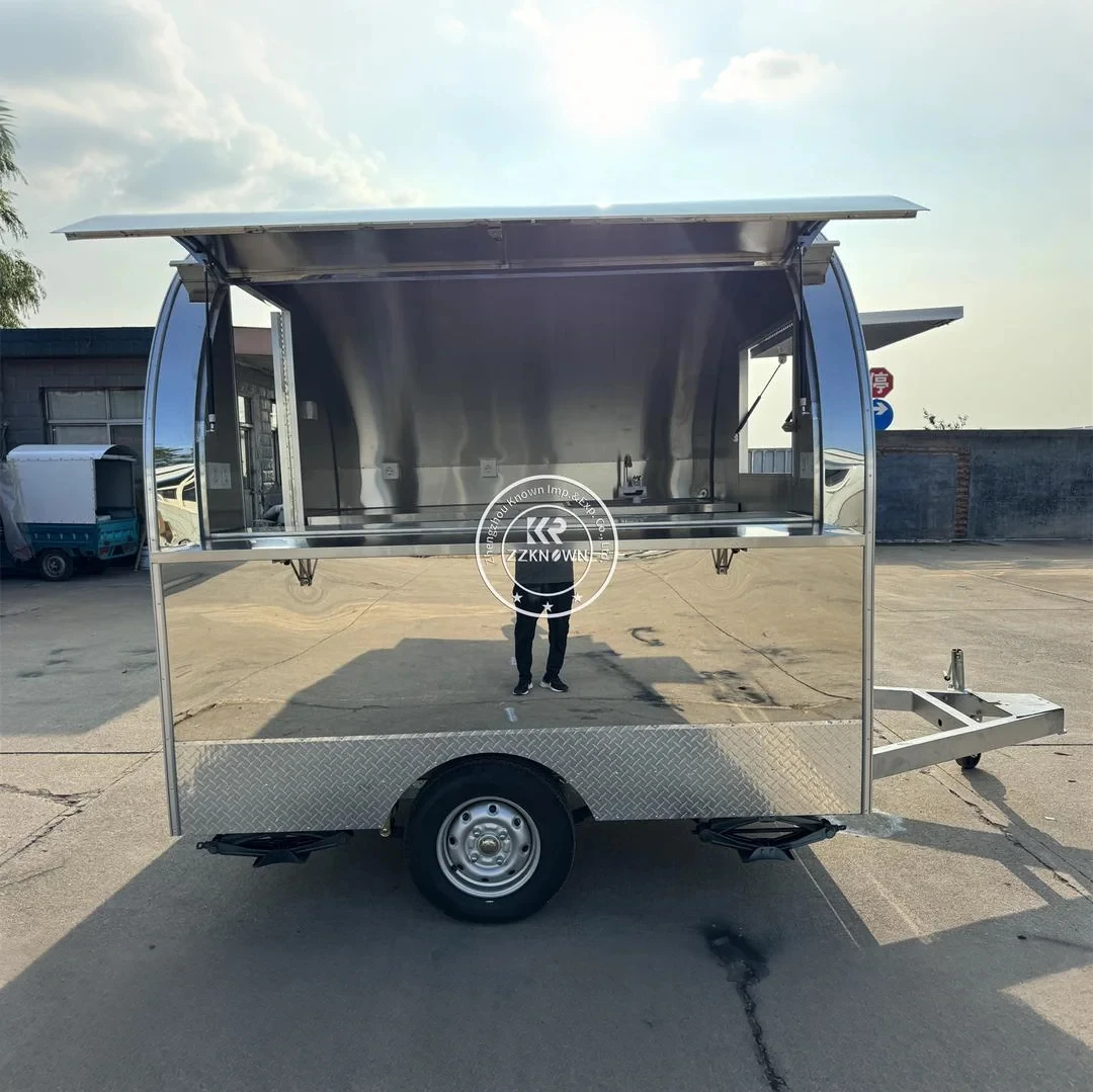

Fast Food Truck Taco Trailer With Full Kitchen Equipped Mobile Coffee Catering Cart Van Street Concession Food Trailer For Sale