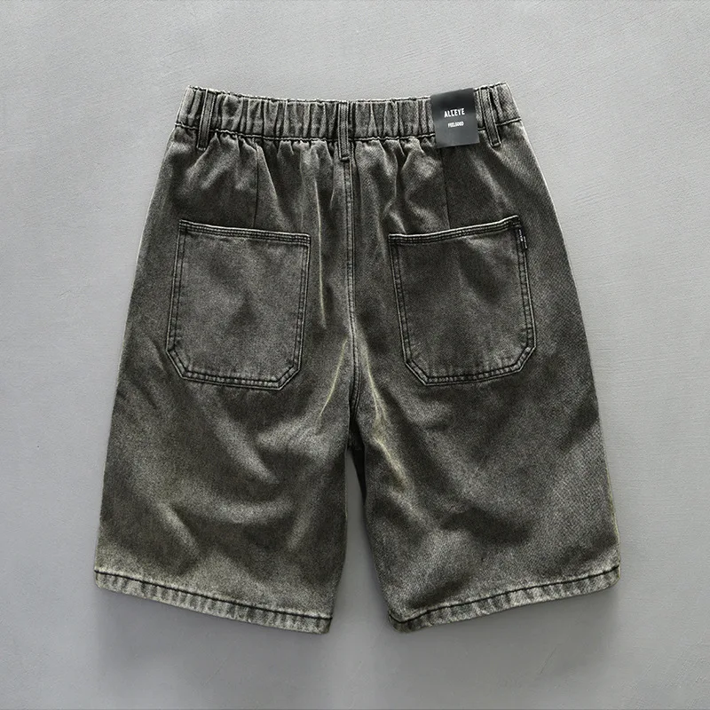 Vintage Washed Shorts Jeans Summer Fashion Streetwear Mens Jorts Causal Straight Denim Shorts Y2k Men's Clothing Baggy Shorts