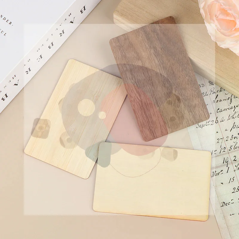 

Wooden Contactless NFC Card Blank 13.56MHZ RFID Tag Ntag215 Chip 504Bytes Lasercard For Hotel Key Membership System