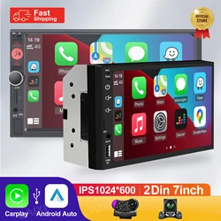 HD 7inch IPS 1024*600 2din Stereo Carplay Android auto Car Radio Multimedia MP5 Automotive Autoradio For VW BMW Toyota Honda KIA
