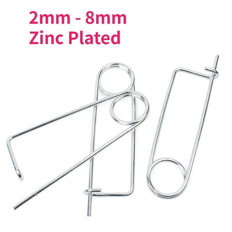 หมุดสปริงเหล็กชุบสังกะสีรูปเข็มกลัด สำหรับยึดติดในฟาร์ม สวน และสนามหญ้า