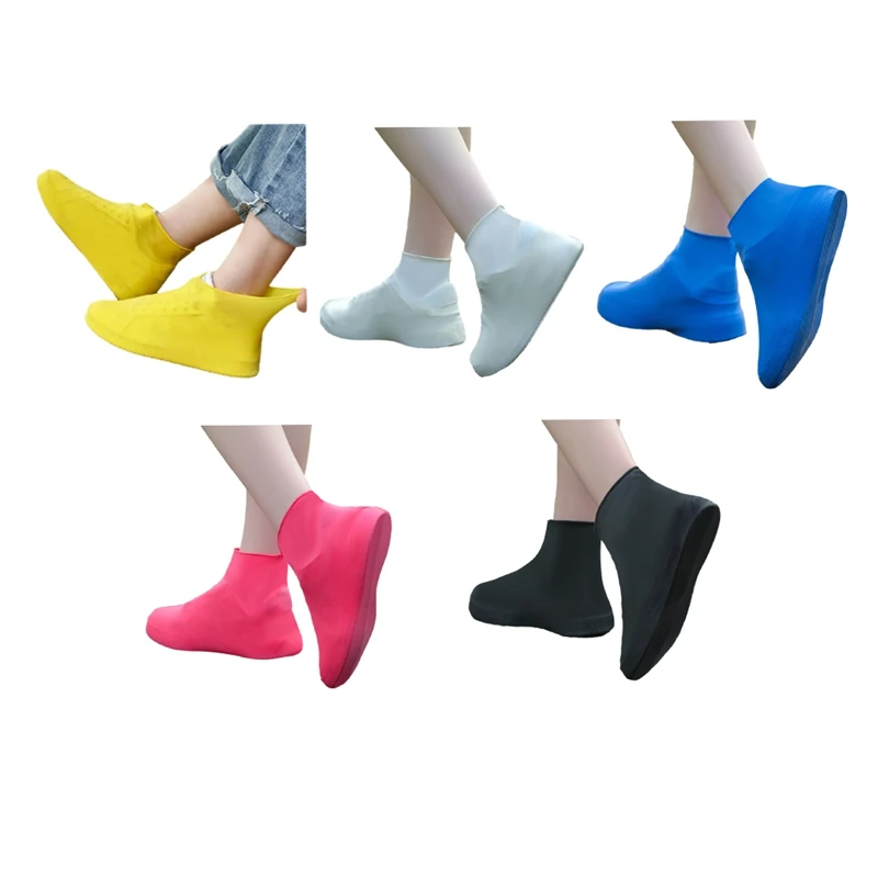 Anti-Slip Latex Shoe Covers Reusable Non-Slip Waterproof Wear-Resistant Rainy Day Outdoor Boots Protective Covers