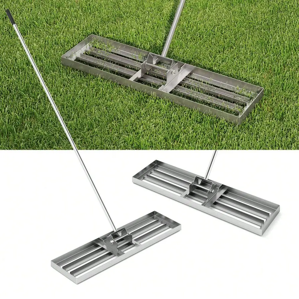 

Lawn Leveling Rake 36 X 10 Heavy Duty Level Lawn Tool For Garden Backyard Lawn Silver