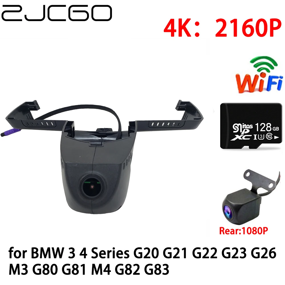 

ZJCGO 4K 2K Car DVR Dash Cam Wifi Front Rear Camera 2 Lens Monitor for BMW 3 4 Series G20 G21 G22 G23 G26 M3 G80 G81 M4 G82 G83