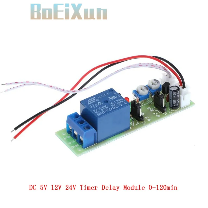 

0~120 minutes 1 Channel Timer Control Switch Relays DC 5V 12V 24V Adjustable Cycle 120min Timer Delay On/Off Switch Relay Module