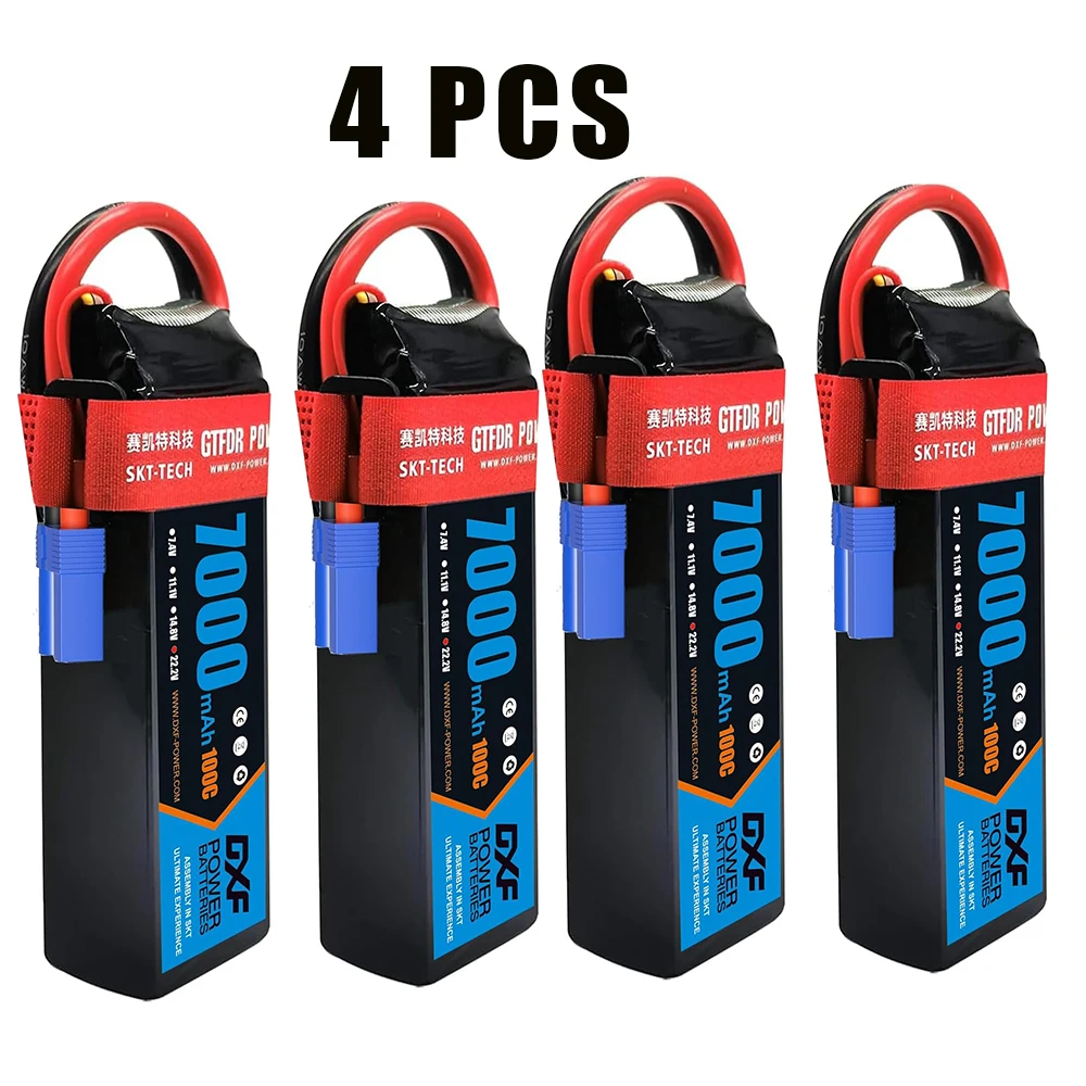 DXF 6S Lipo Batterij 22.2V 7000mAh 100C Soft Case Batterij XT90 XT60 EC5 Connector voor Auto Vrachtwagen tank RC Buggy Truggy Racing Hobby