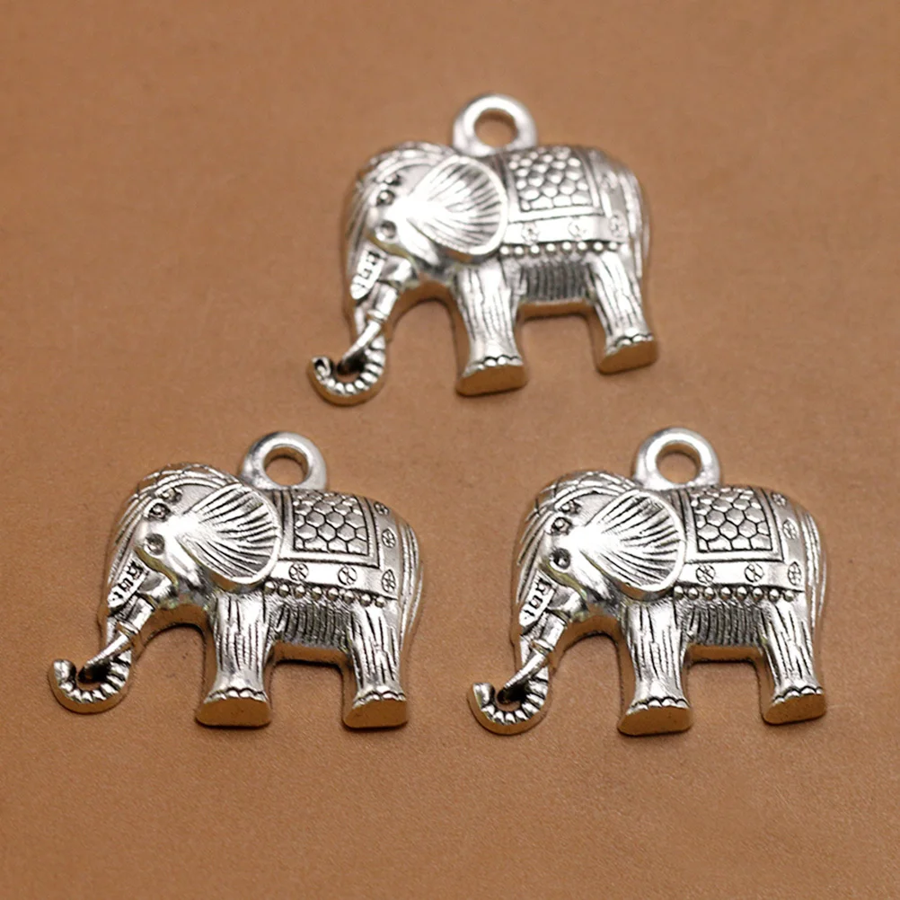 

20Pcs Elephant Necklace Pendant Charms Alloy DIY Jewelry Making Craft Accessories Bracelet Earrings Keychain Ornament