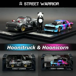 Street Warrior 1:64 Mustang Hoonicorn RTR F150 Hoonitruck Panda Figure Diecast Diorama Car Model Toy