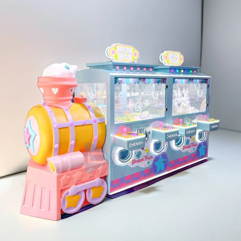 8 Players Coin-Operated Arcade Crane Claw and Small Train Game Machine for Amusement & Shopping Mall from Game Center