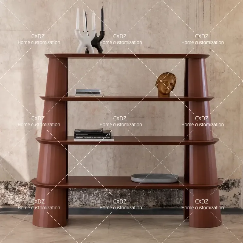 Solid Wood Bookcase Floor Standing Shelf Living Room Wall Storage Rack Household Display Cabinet for Books and Decor