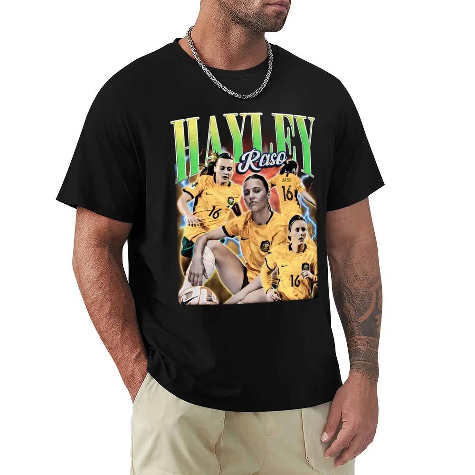 Camiseta estilo vintage Hayley Raso Homage, camiseta informal holgada de talla grande
