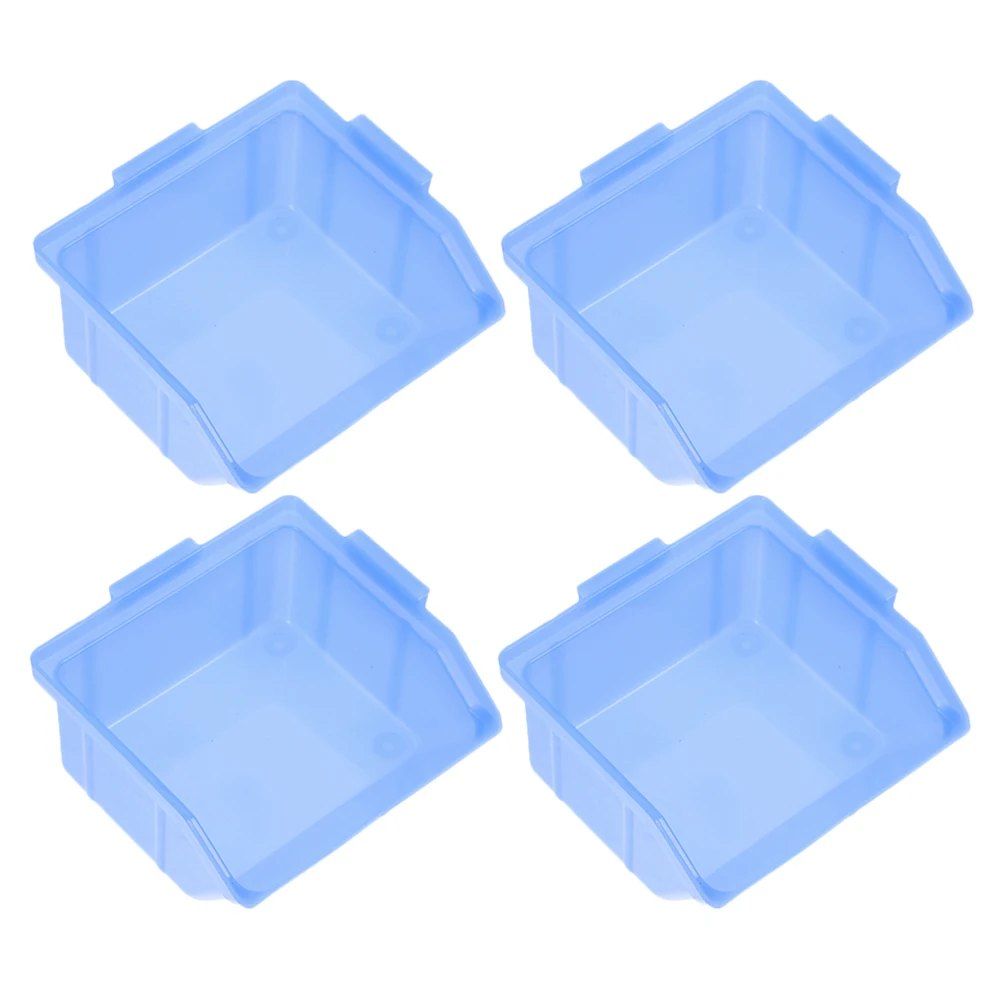 

4pcs Plastic Boxes 135x120x70mm Wall Mounted Toolbox Component Box Tool Storage Container for Home Vehicle