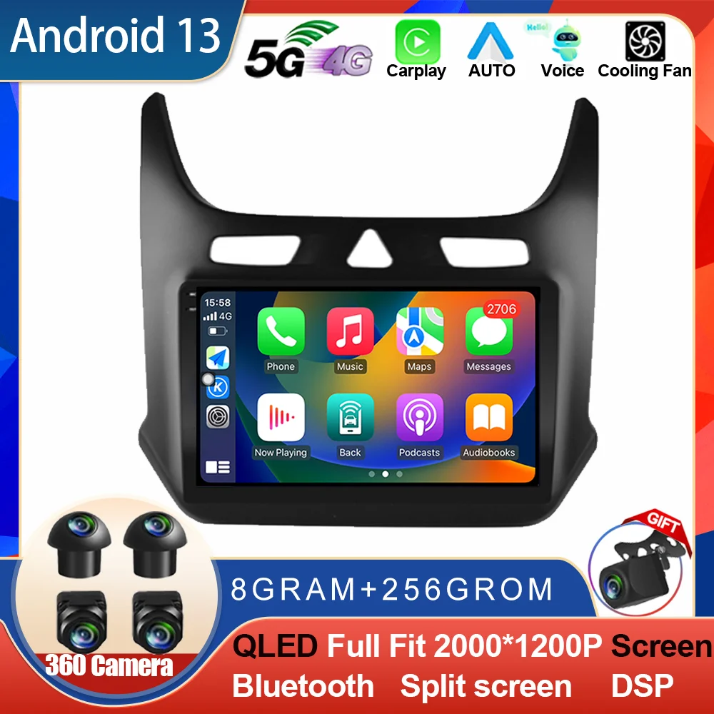 

Android 13 For Chevrolet Cobalt R4 RAVON 2016 2017 2018 Autoradio Multimedia Player Wireless Carplay Auto 4G LTE QLED Screen BT