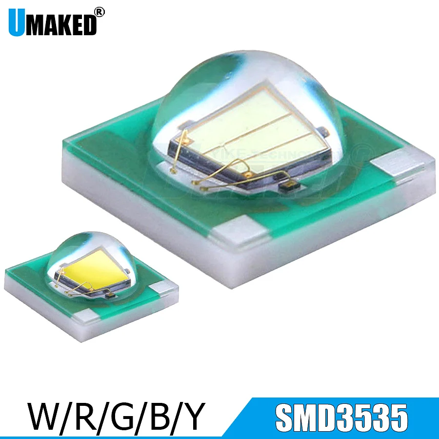 10 sztuk 1/3W wysokiej jasności SMD LED 3535 diody LED lampa, biały czerwony zielony niebieski RGB RGBW układ lampy