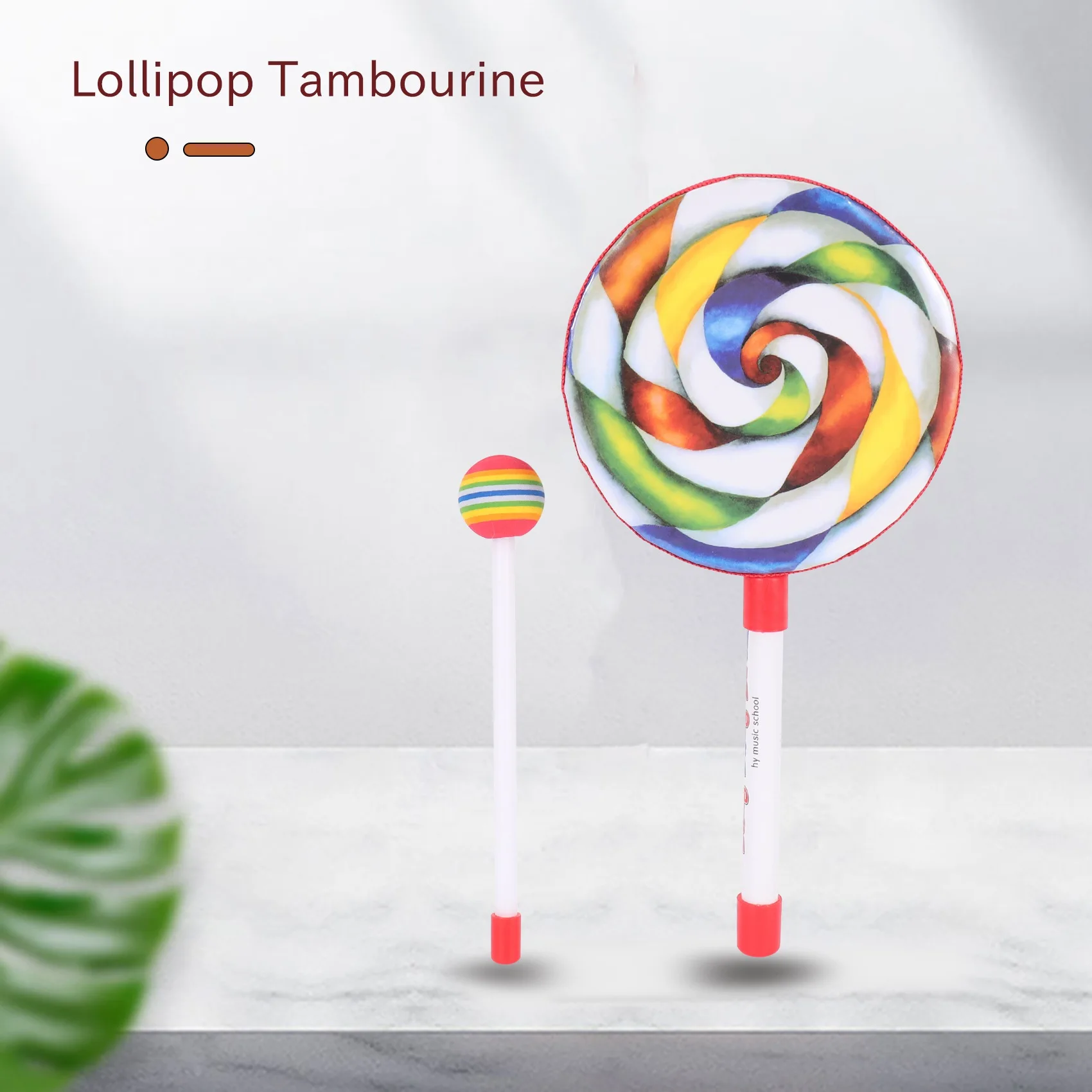 Anak-anak perkusi Lollipop Drum, 6inch