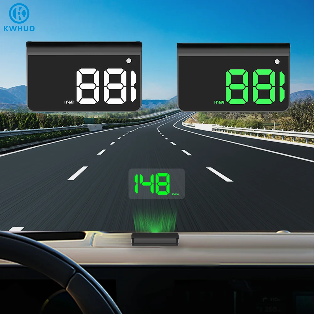 【セール中】KWHUD HUD ヘッドアップディスプレイ 車 GPS デジタルスピードメーター ユニバーサルスピード フロントガラスプロジェクター プラグアンドプレイ 自動電子機器