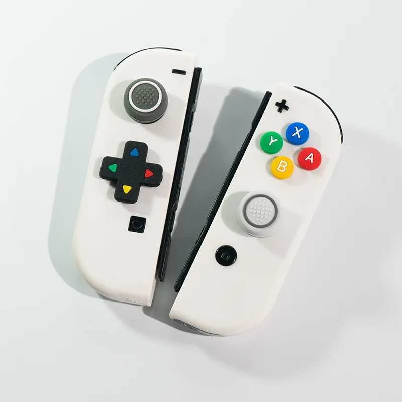 Capas de Silicone Macio para Joysticks e D-Pad para Nintendo Switch OLED, Capas para Botões de Controle NS ABXY