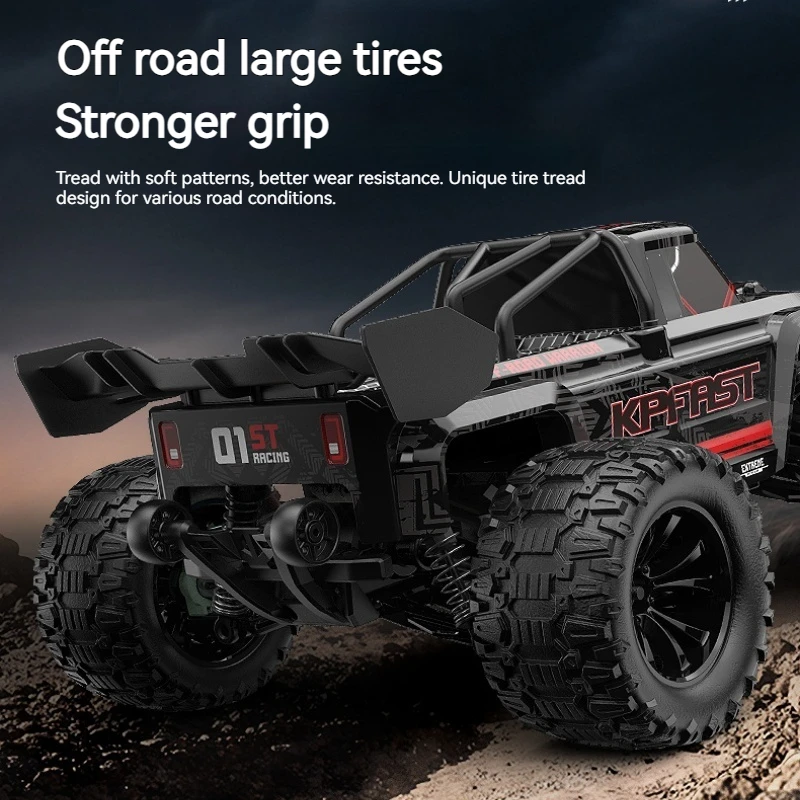 Novo kf18 escala 1:14 carro elétrico sem escova de alta velocidade função completa 3s tração nas quatro rodas rc veículo de escalada off-road brinquedo presente