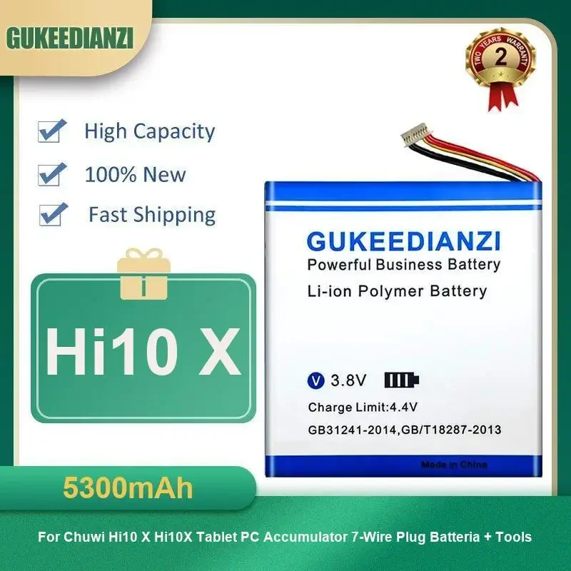 

5300mAh Hi10 X Laptop Battery For Chuwi Hi10 X Hi10X Tablet PC Accumulator 7-Wire Plug Batteria + Tools High Capacity