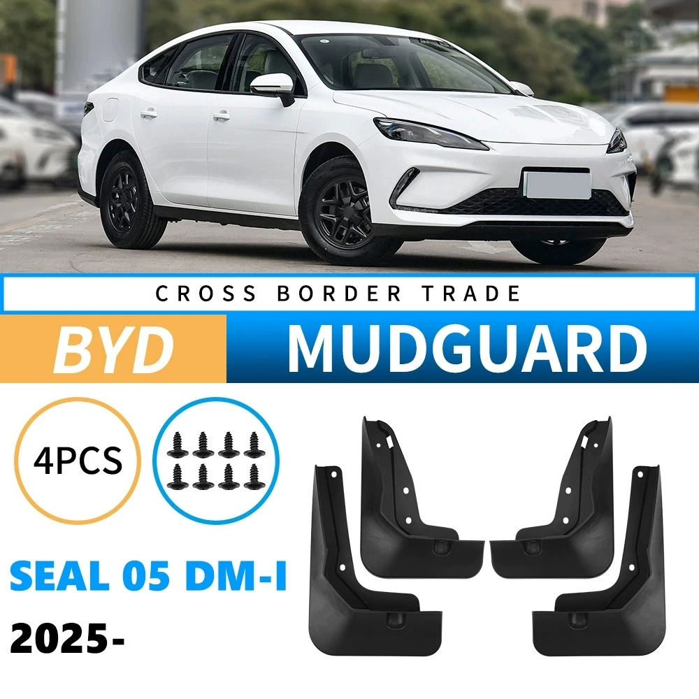 

4PCS Front Rear Wheel Mudguards For BYD Seal 05 DM-i 2025 Sedan Touring Splash Guards Fender Mud Flaps Car Accessories
