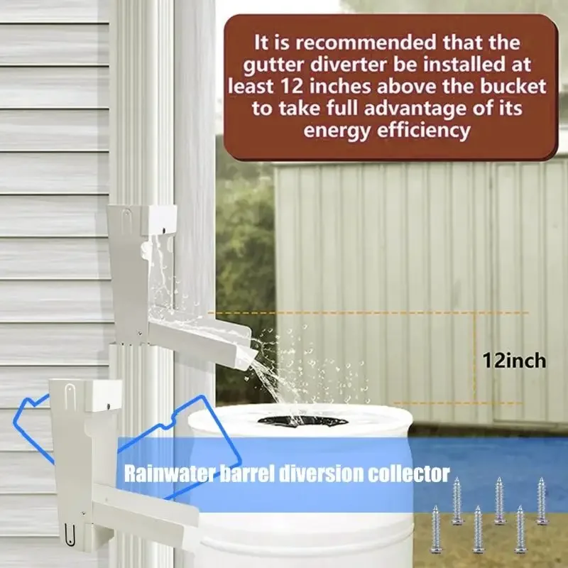 Universeller 3x4 -Zoll -Downspout -Adapter Metall Regenfänger glattes Regenwasserumbausystem für die Verwendung von