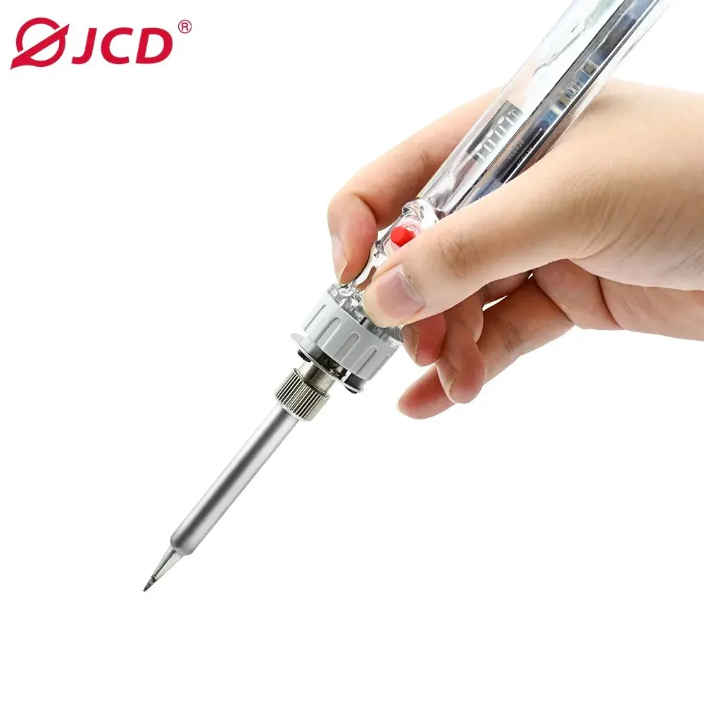 JCD 100W Soldering Iron LED Transparent PC Handle 220V / 110V LCD Digital Display Adjustable Temperature  Welding Repair Tools