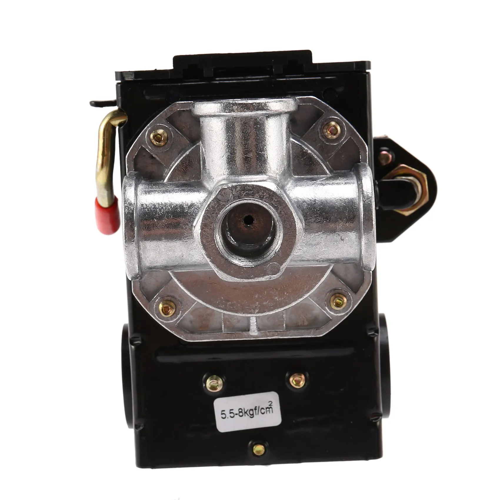 

5-8Kg 4-Port 26 Amp Pressure Switch Control Valve Air Compressor Heavy Duty Black Automatic Pressure Controller