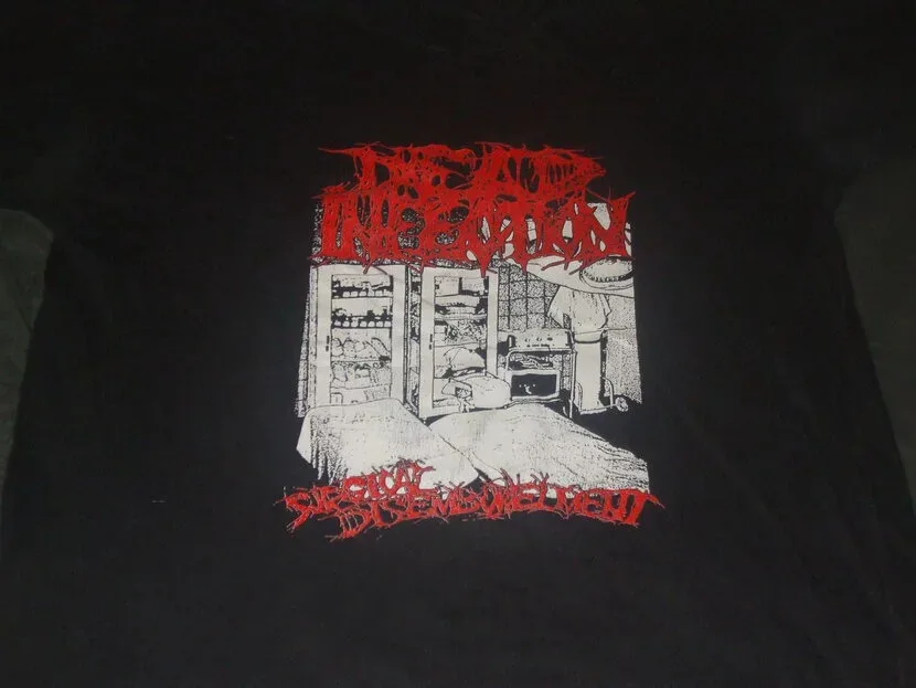 Dead Infection Gift For Friends Black T-Shirt Cotton All Size