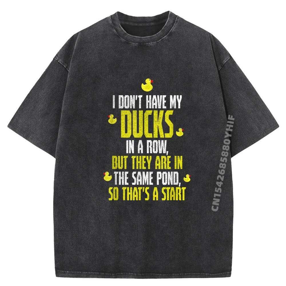 

Футболка с рисунком «Я не утки в ряде», но они в одном устройстве с рисунком пруда для мужчин, стираная футболка для отдыха