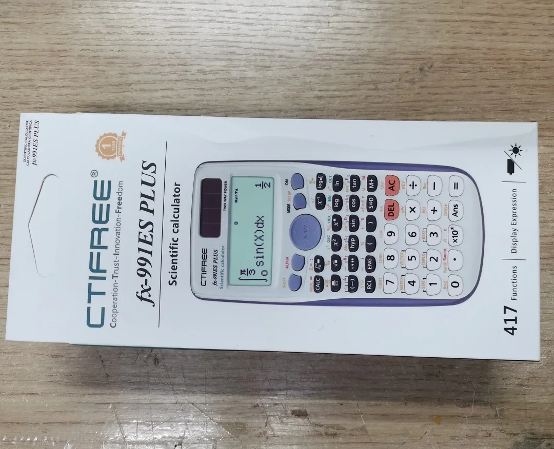 Brand New  FX-991ES-PLUS  Original Scientific Calculator  417 Functions for High School University Students Office Coin Battery