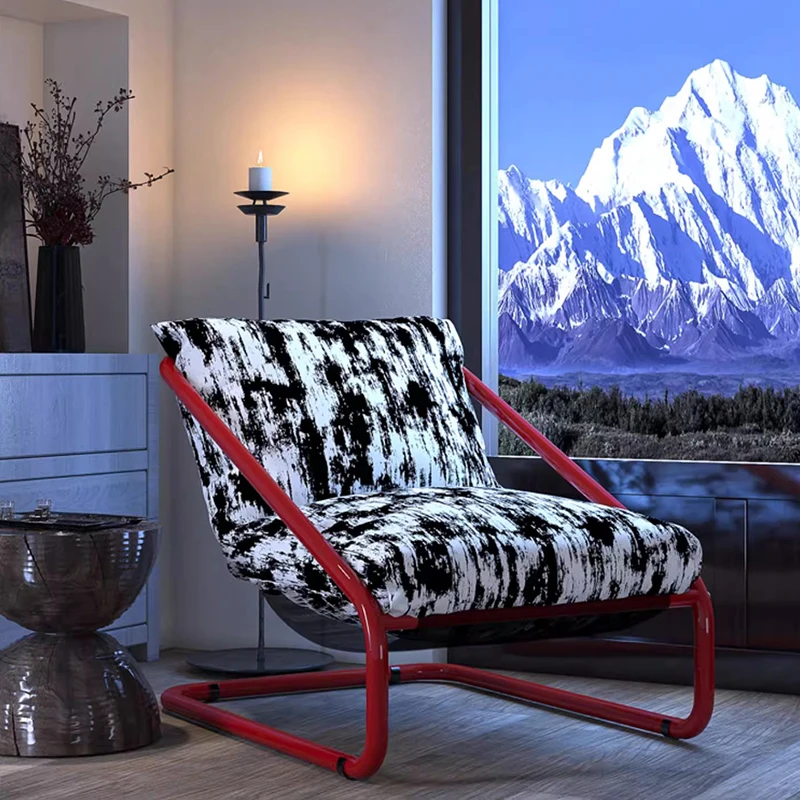 Customizable Sedie da soggiorno relax in pelle Divano relax Sedie da soggiorno moderne in metallo Mobili da soggiorno