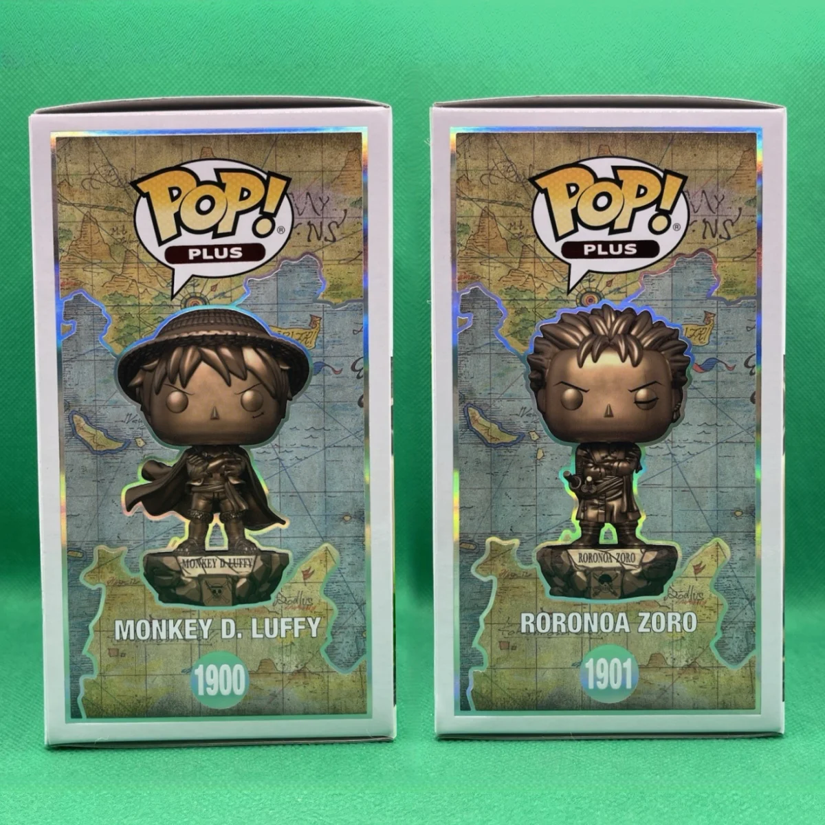 One Piece 25th Anniversary Monkey D Luffy Roronoa Zoro Vinyl Figure - Funko Pop Official Genuine Limited Edition Fans Toy Gift