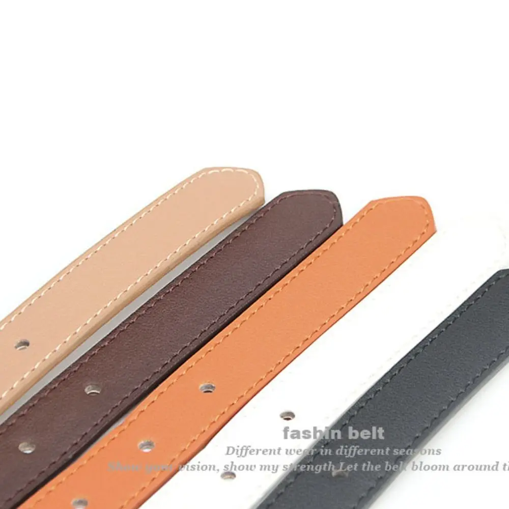 أزياء بو الجلود حزام سبيكة مشبك بيضاوي الشكل مشبك حزام رقيقة حزام الجينز النساء #4