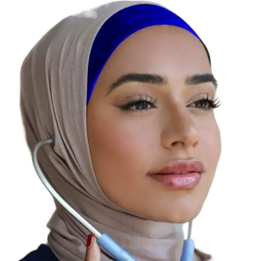 New Malaysian headscarf, mercerized cotton sweat cloth with ear holes, convenient headscarf.