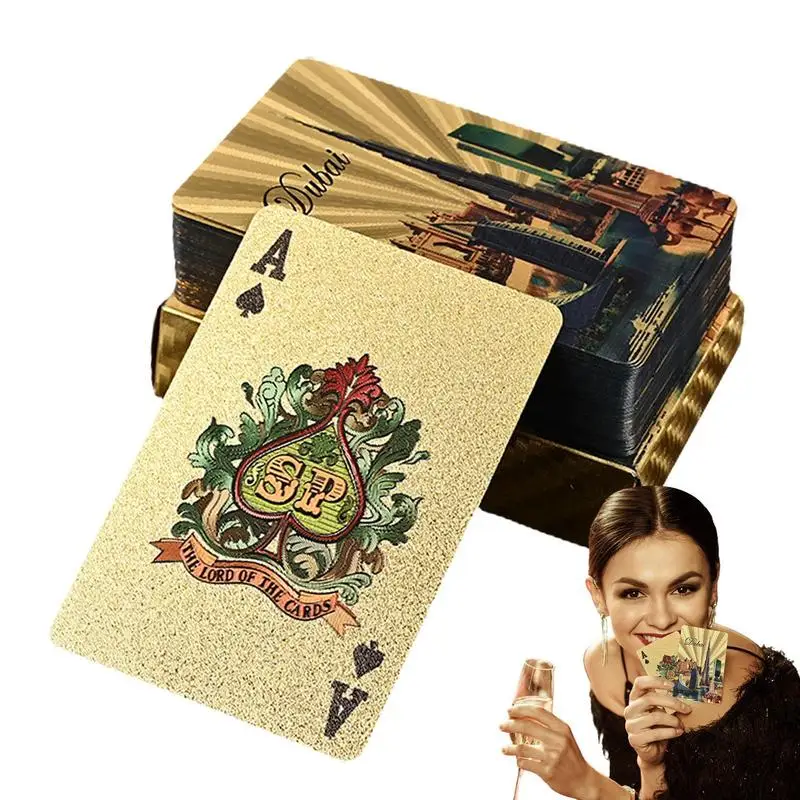 

Gold Plated Playing Cards Gold Foil Poker Cards Deck Waterproof Playing Cards Professional Quality Poker Playing Cards Creative